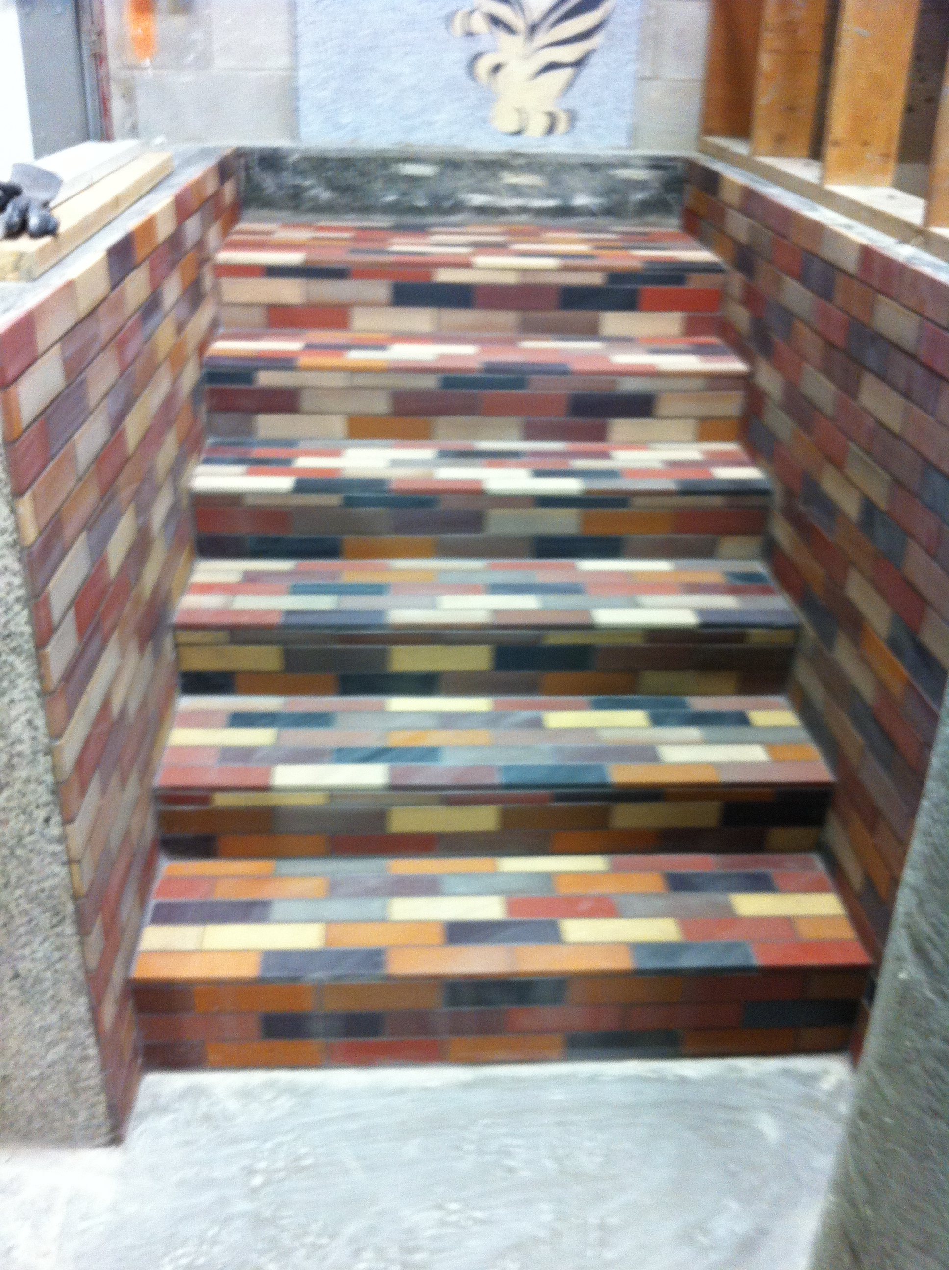 Quarry Tile Stair Installation